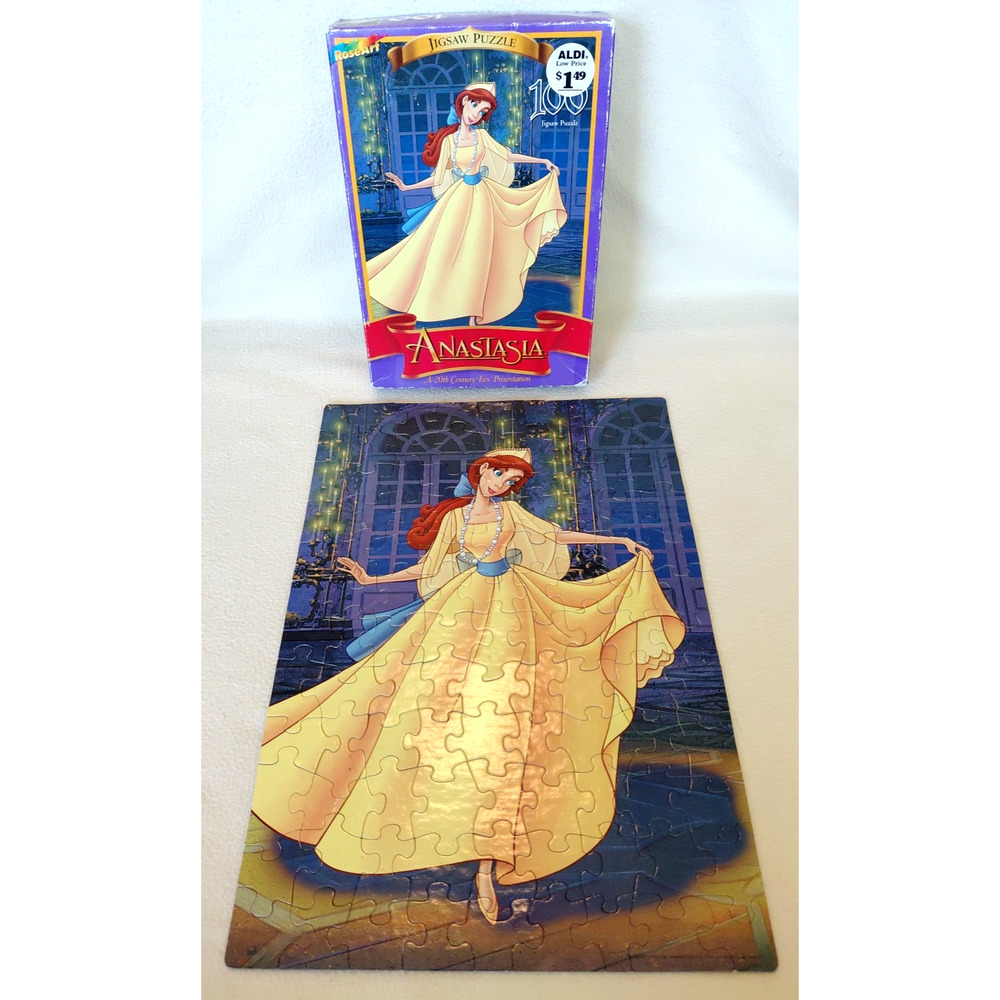 Vintage 1997 RoseArt Anastasia 100 Piece Jigsaw Puzzle COMPLETE